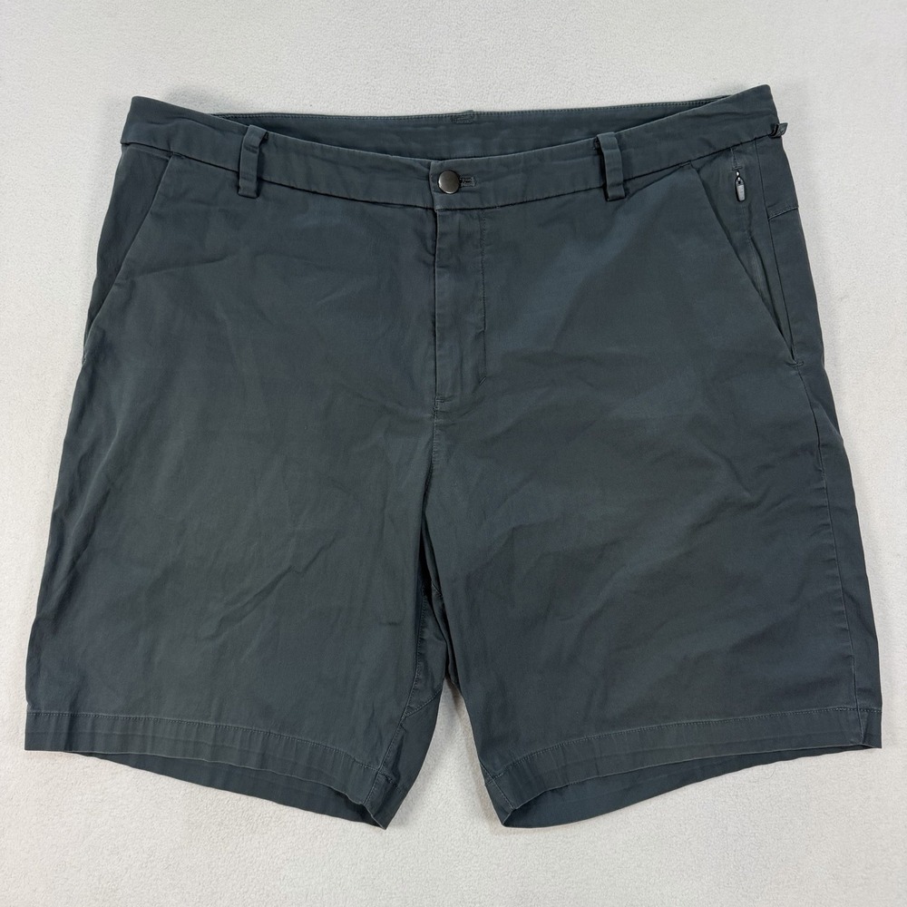 Lululemon Commission Shorts Blue Gray Mens Size 36 Chino Golf Performance